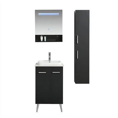 Mobile da bagno nero senza vernice