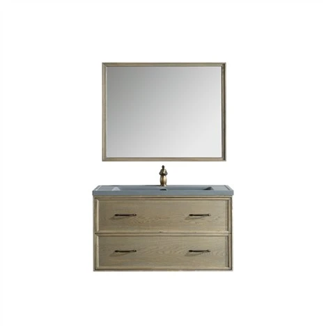 Mobile da bagno in melamina con pannello in legno Polywood