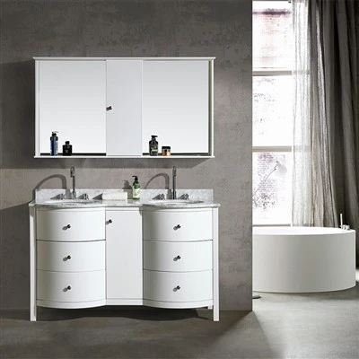 Mobile da bagno doppio lavabo in ceramica
