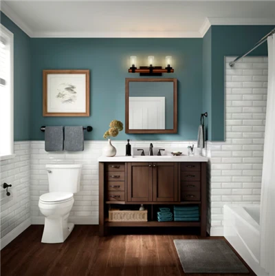 Mobile da bagno da terra America in legno massello
